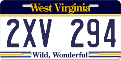 WV license plate 2XV294