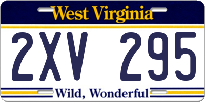 WV license plate 2XV295