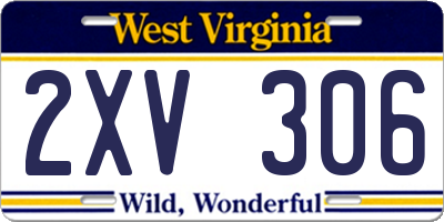 WV license plate 2XV306