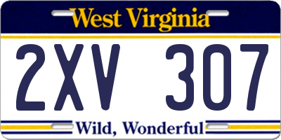 WV license plate 2XV307