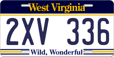 WV license plate 2XV336