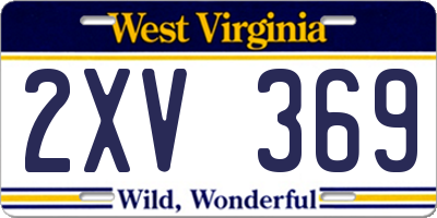 WV license plate 2XV369