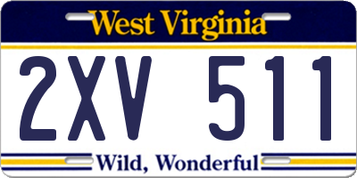 WV license plate 2XV511