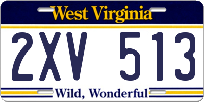 WV license plate 2XV513