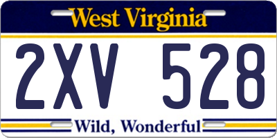 WV license plate 2XV528