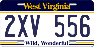 WV license plate 2XV556