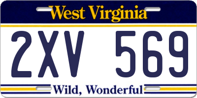 WV license plate 2XV569