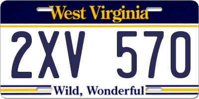 WV license plate 2XV570
