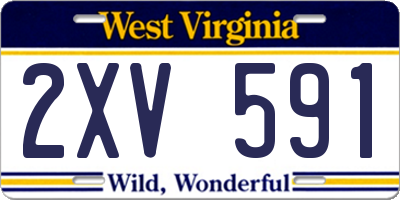WV license plate 2XV591