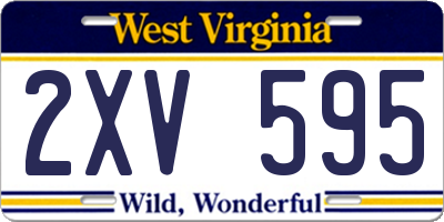 WV license plate 2XV595