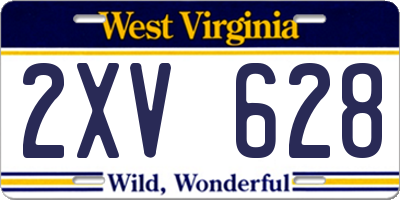 WV license plate 2XV628