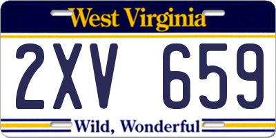 WV license plate 2XV659
