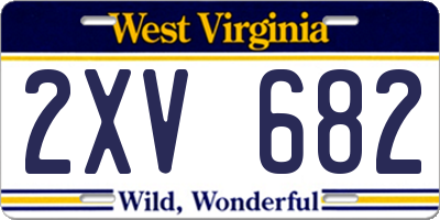 WV license plate 2XV682