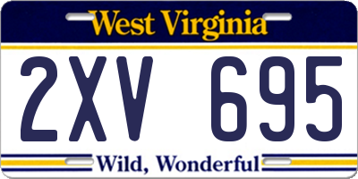 WV license plate 2XV695