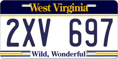 WV license plate 2XV697
