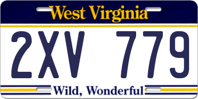 WV license plate 2XV779