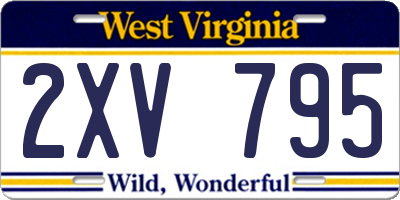WV license plate 2XV795