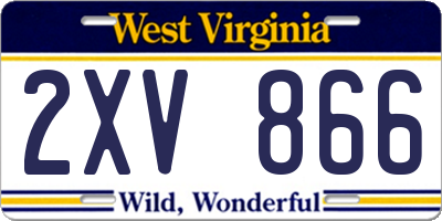 WV license plate 2XV866