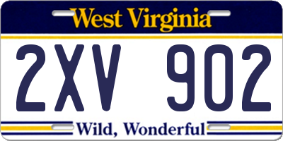WV license plate 2XV902