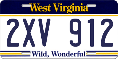 WV license plate 2XV912