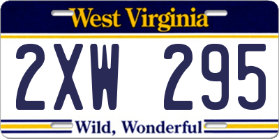 WV license plate 2XW295