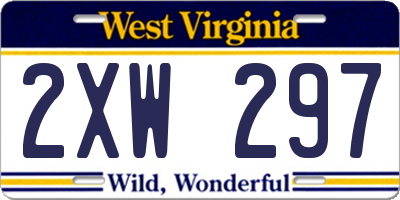WV license plate 2XW297
