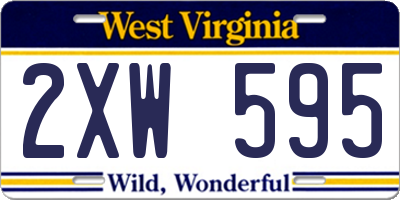WV license plate 2XW595