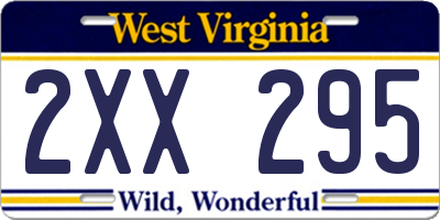 WV license plate 2XX295
