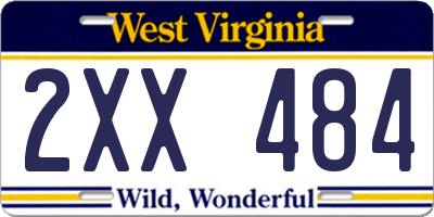 WV license plate 2XX484