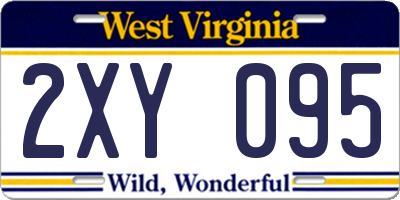 WV license plate 2XY095