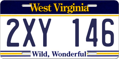 WV license plate 2XY146