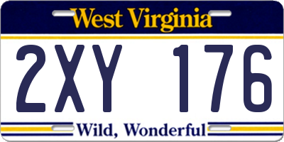 WV license plate 2XY176