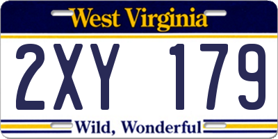 WV license plate 2XY179