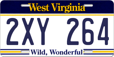 WV license plate 2XY264