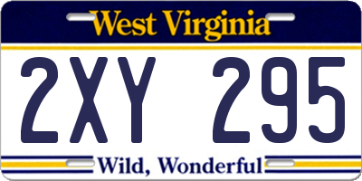 WV license plate 2XY295