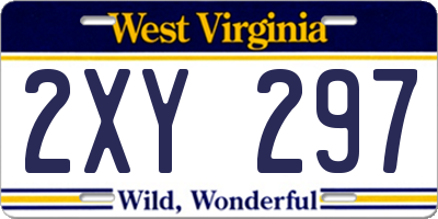 WV license plate 2XY297