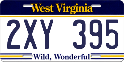 WV license plate 2XY395