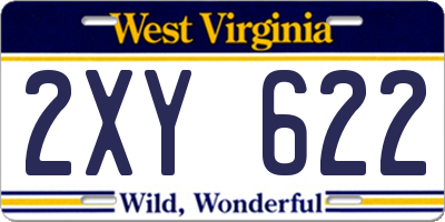 WV license plate 2XY622