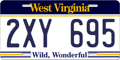 WV license plate 2XY695