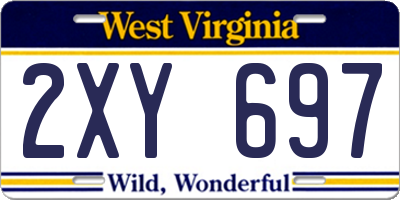 WV license plate 2XY697