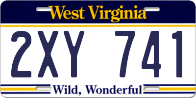 WV license plate 2XY741