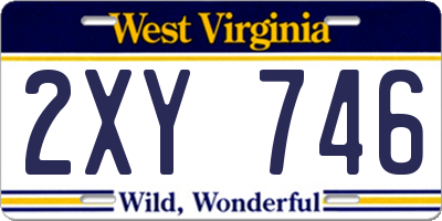 WV license plate 2XY746