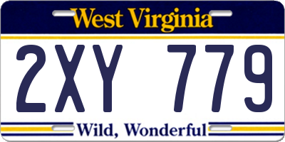 WV license plate 2XY779