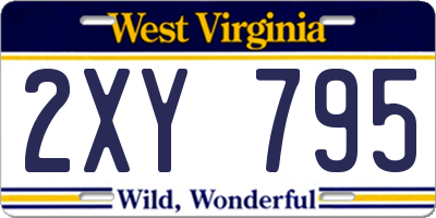WV license plate 2XY795
