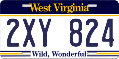 WV license plate 2XY824
