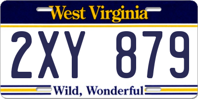 WV license plate 2XY879