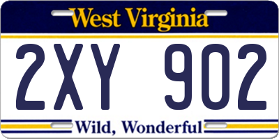 WV license plate 2XY902