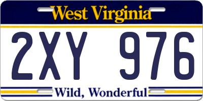 WV license plate 2XY976