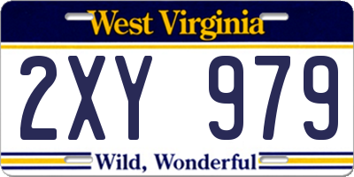 WV license plate 2XY979