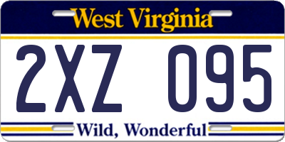 WV license plate 2XZ095